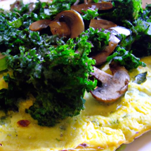 Kale and Mushroom Omelette