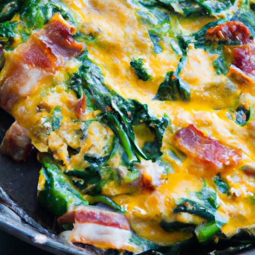 keto bacon and spinach frittata