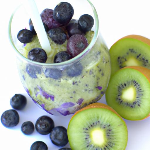 kiwi and blueberry juice