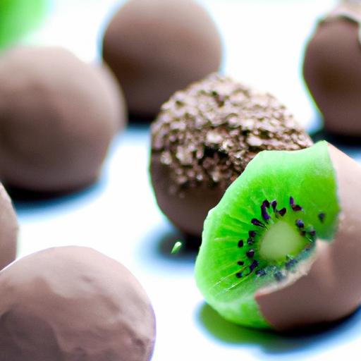 kiwi and dark chocolate truffles