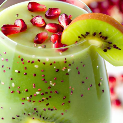 kiwi and pomegranate juice