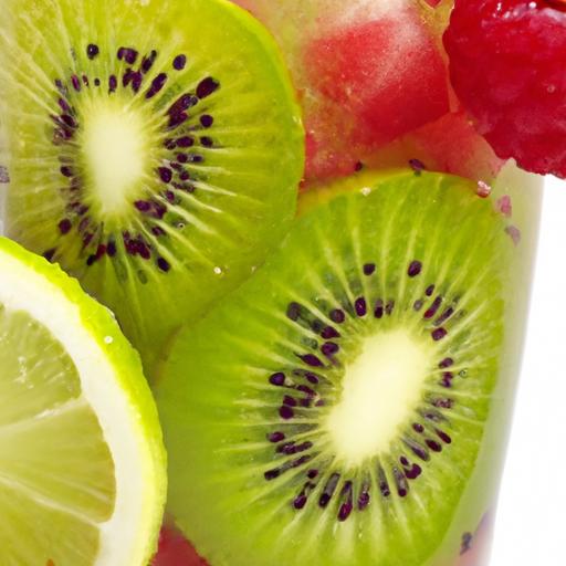 kiwi and raspberry juice