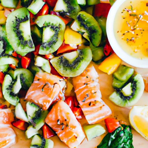 kiwi and salmon salad