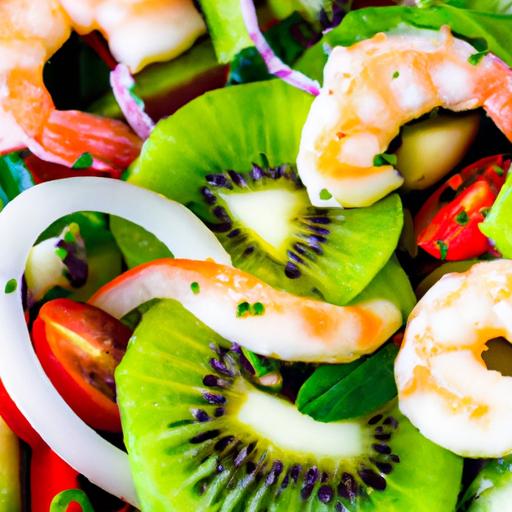 kiwi and shrimp salad