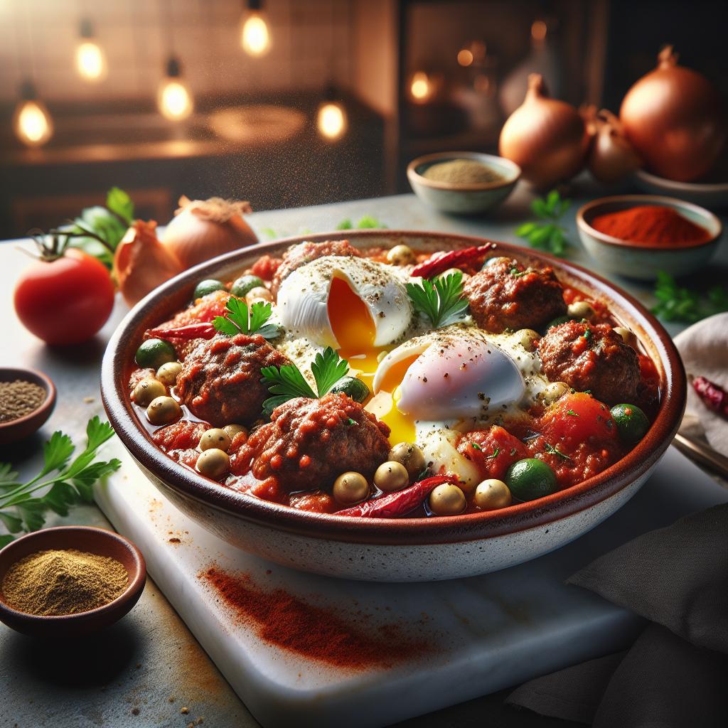 kofta tagine with eggs