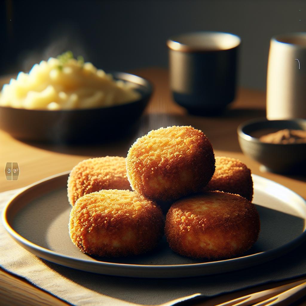 korokke (potato and ground meat croquette)