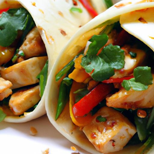 Kung Pao Chicken Wraps