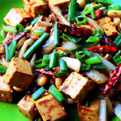 kung pao tofu stir fry