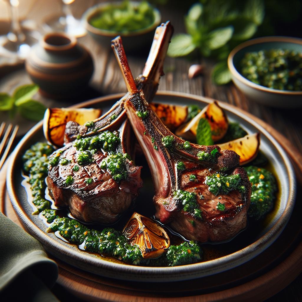 lamb chops with mint gremolata