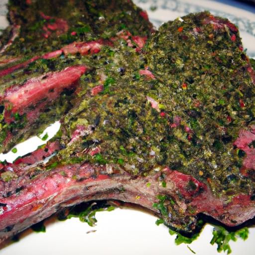 lamb chops with mint pesto