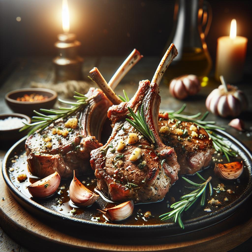 lamb chops with rosemary and garlic