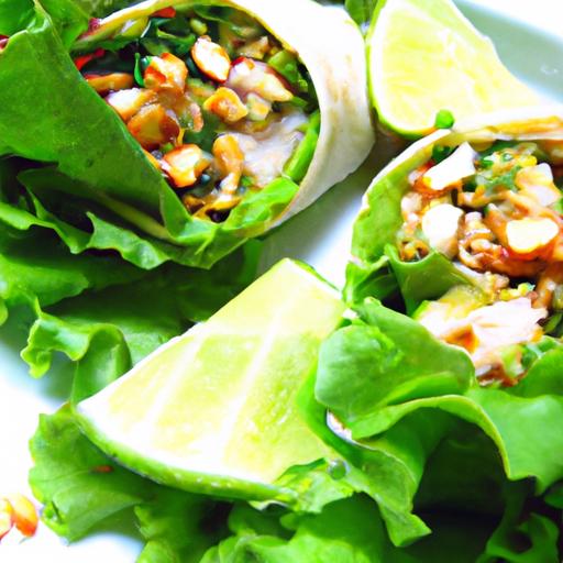 Laotian Larb Chicken Wraps