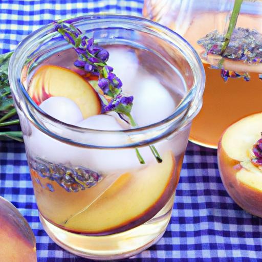 lavender peach iced tea