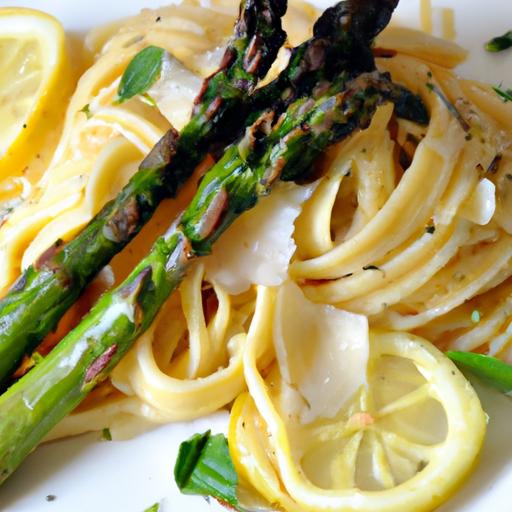 lemon and asparagus linguine