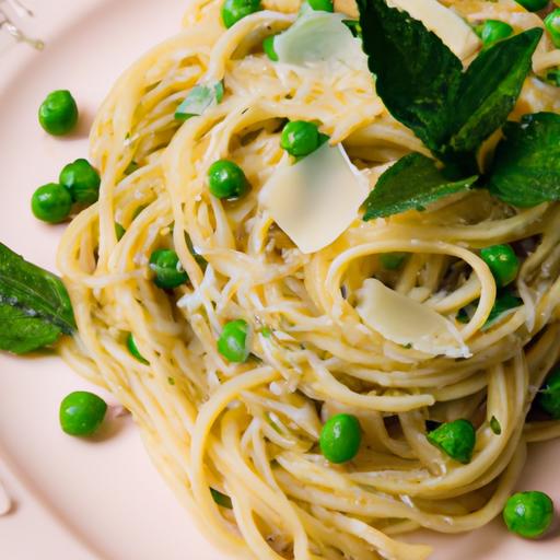 lemon and pea linguini