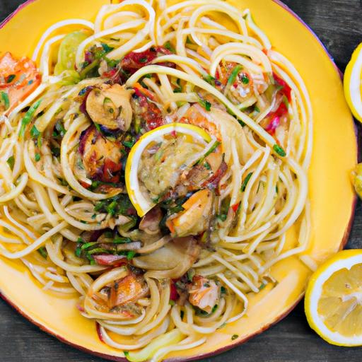 lemon garlic linguine with scallops