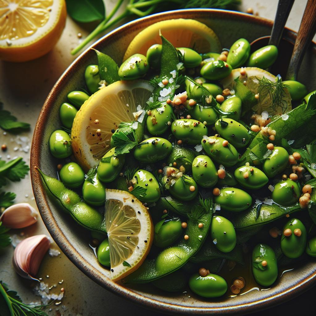 lemon herb edamame salad