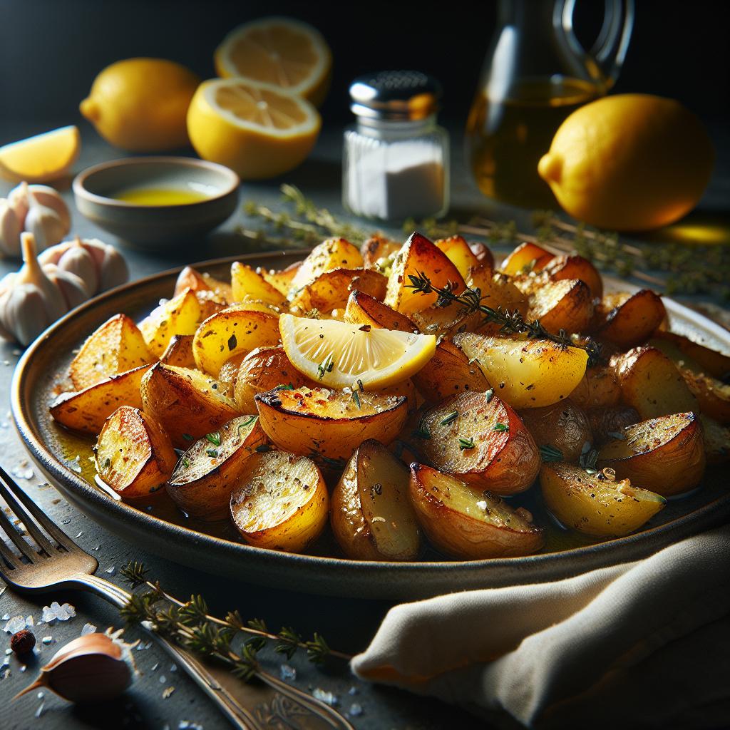 lemon herb roasted potatoes