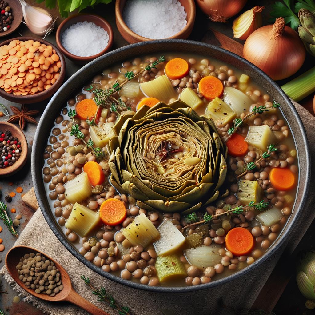 lentil and artichoke stew