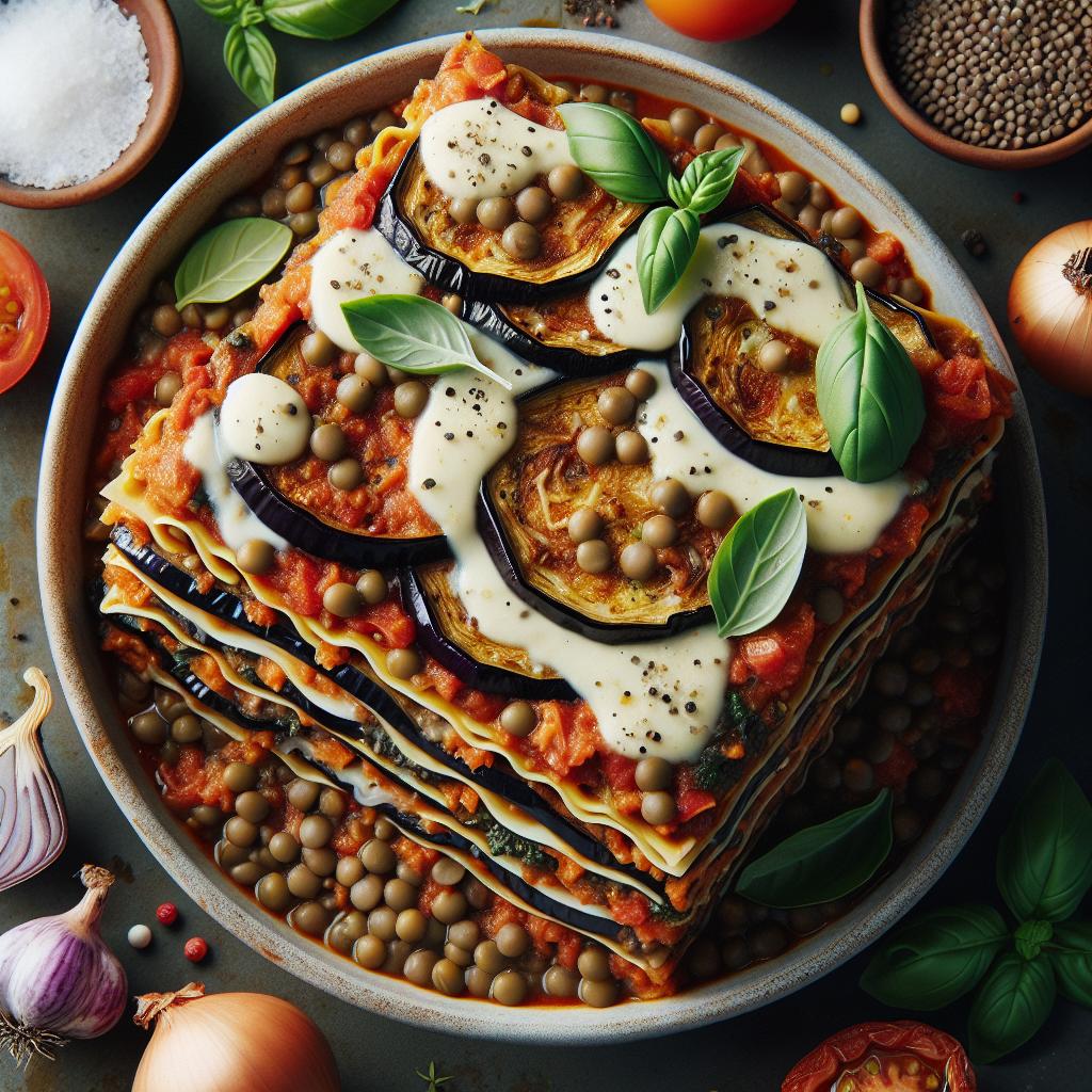 Lentil and Eggplant Lasagna