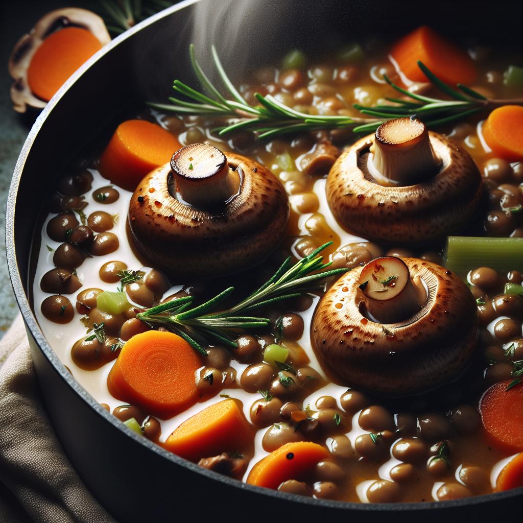 lentil and mushroom stew