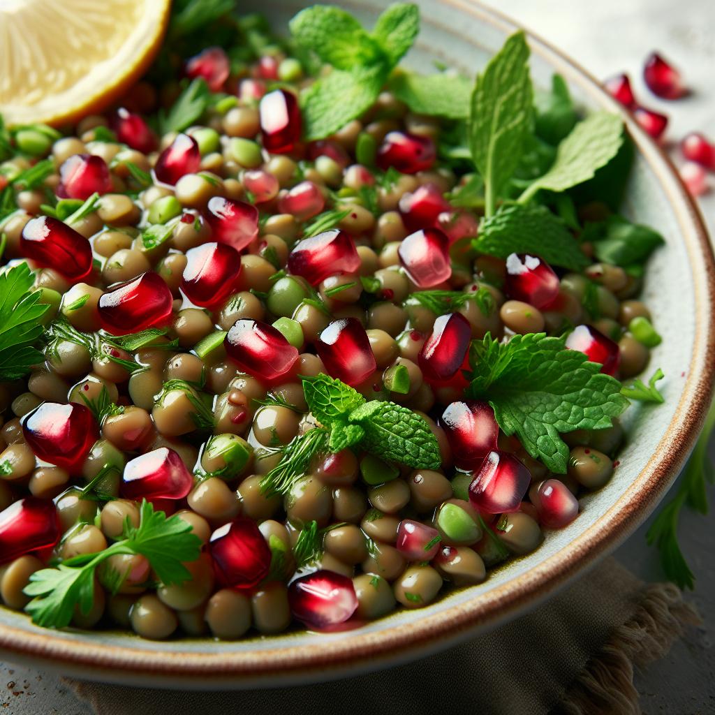 lentil and pomegranate salad