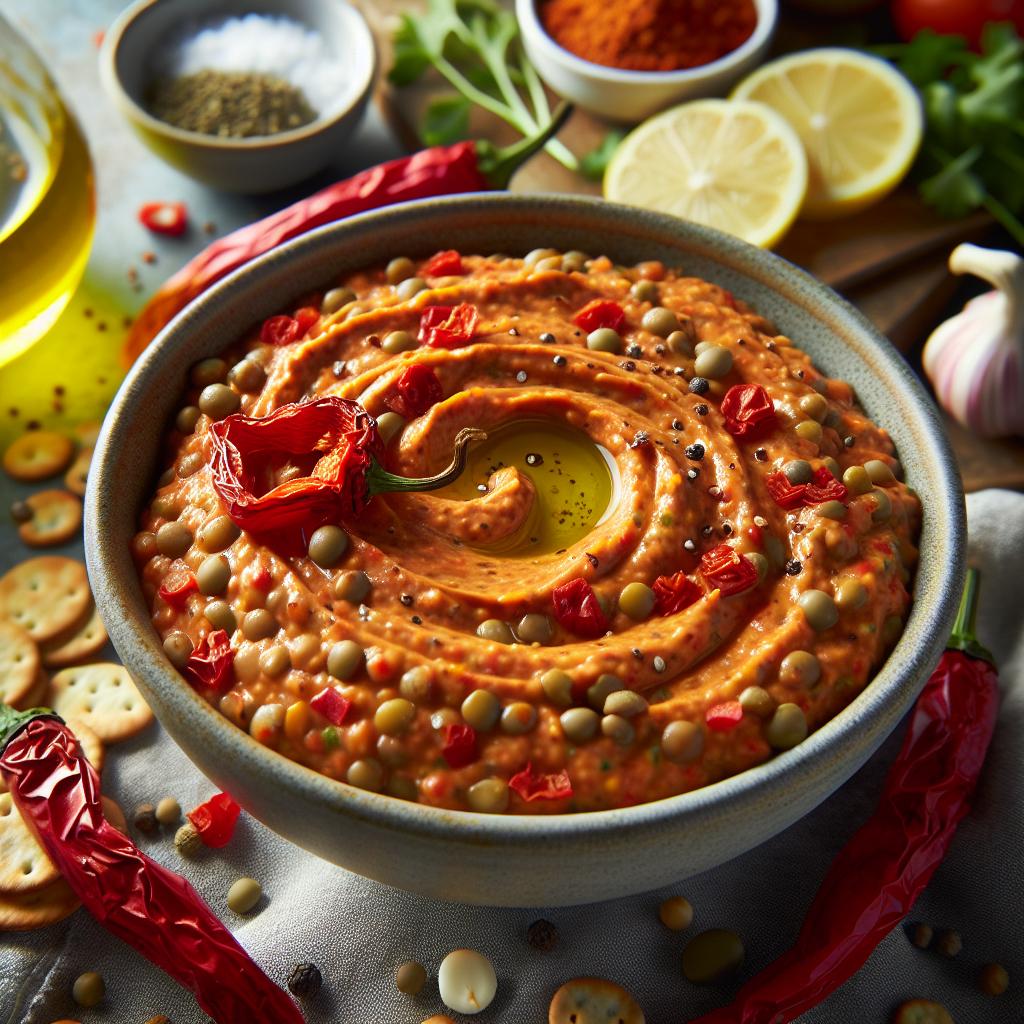 Lentil and Roasted Red Pepper Dip