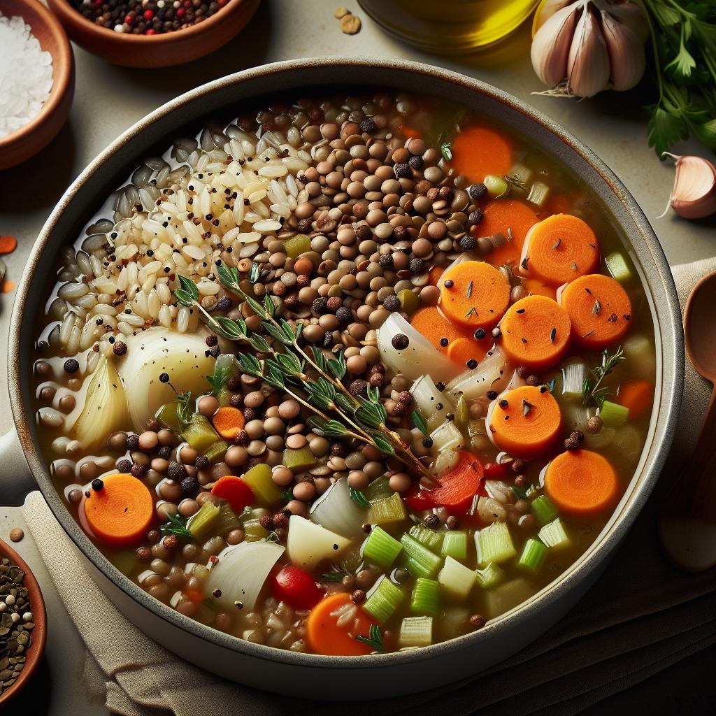 lentil and wild rice soup