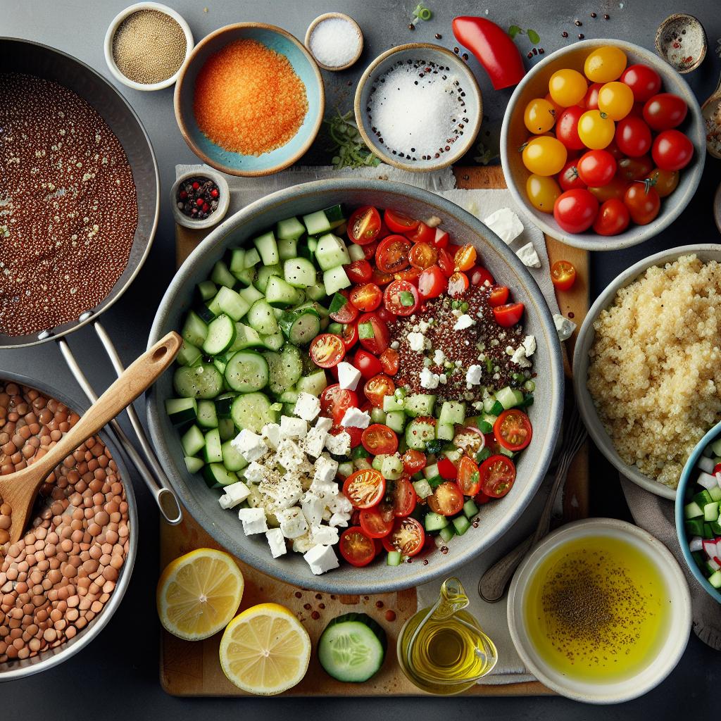 lentil quinoa salad