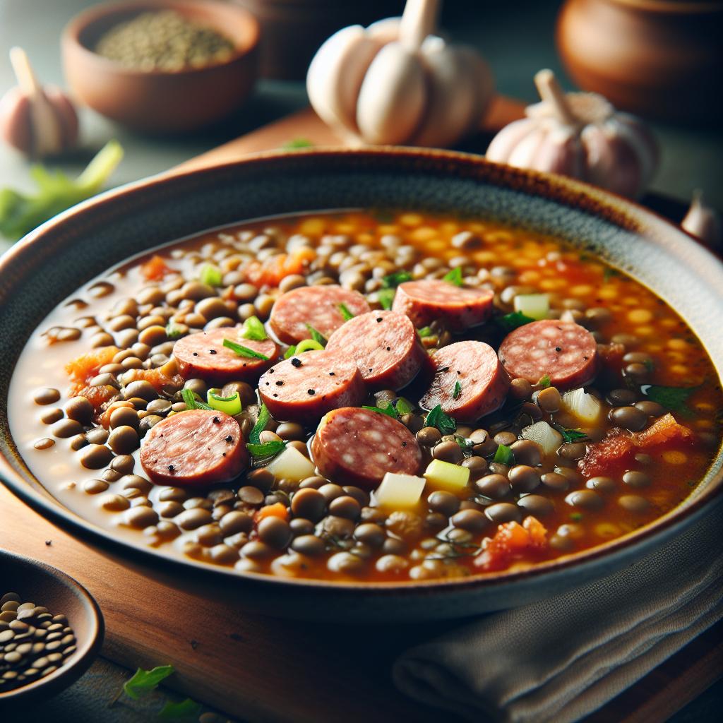 lentil soup with sausage