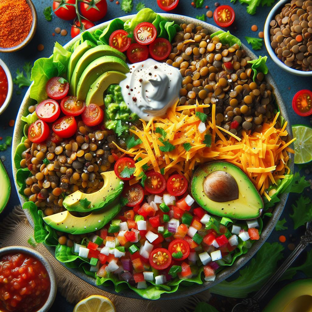 Lentil Taco Salad