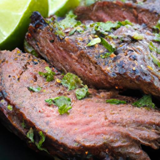 lime and tequila marinated steak