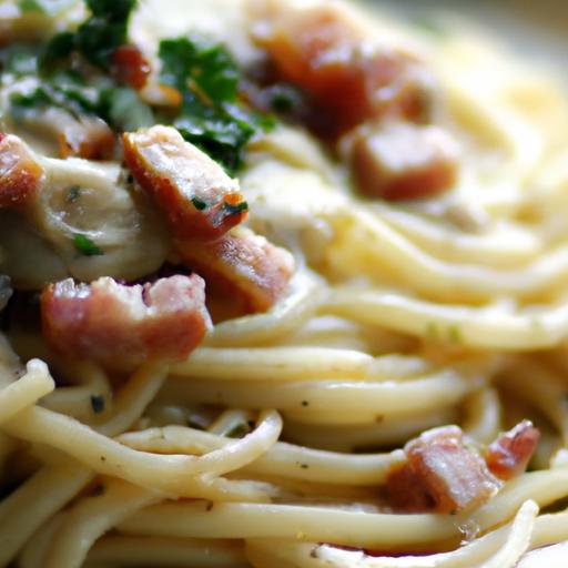 linguine carbonara with pancetta