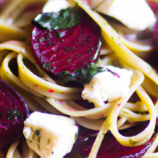 linguine with beets and goat cheese