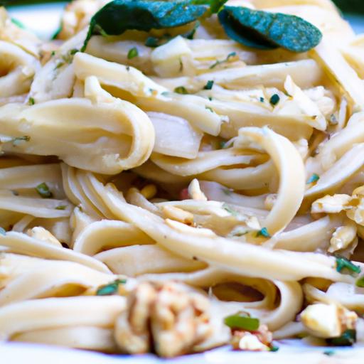 linguine with gorgonzola and walnuts