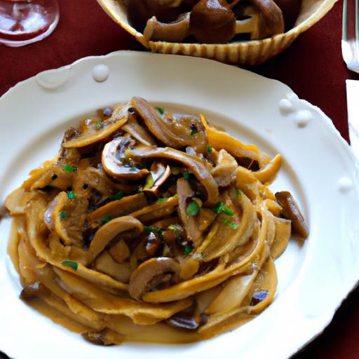 linguine with miso and mushrooms