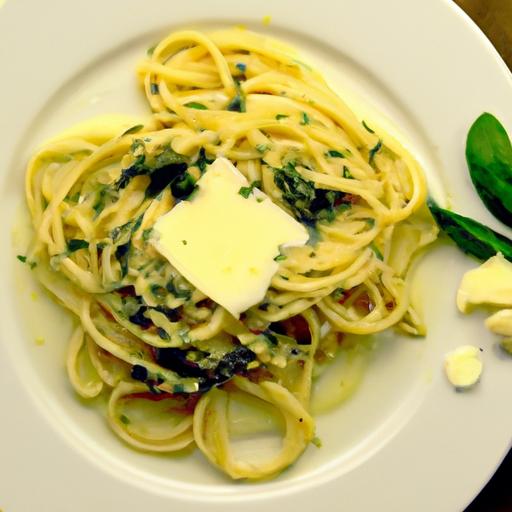 linguine with provolone and capers