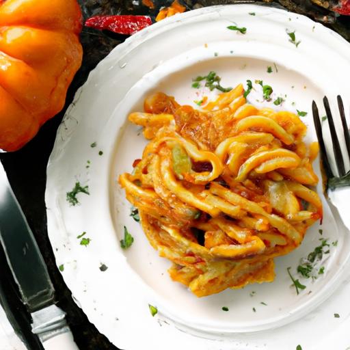 linguine with pumpkin sauce