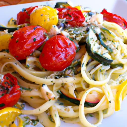 linguine with roasted vegetables