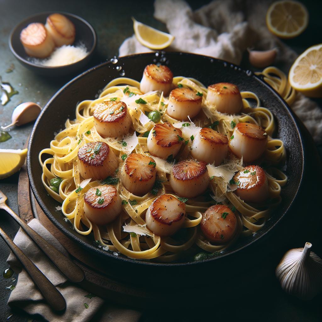 linguine with scallops and lemon sauce