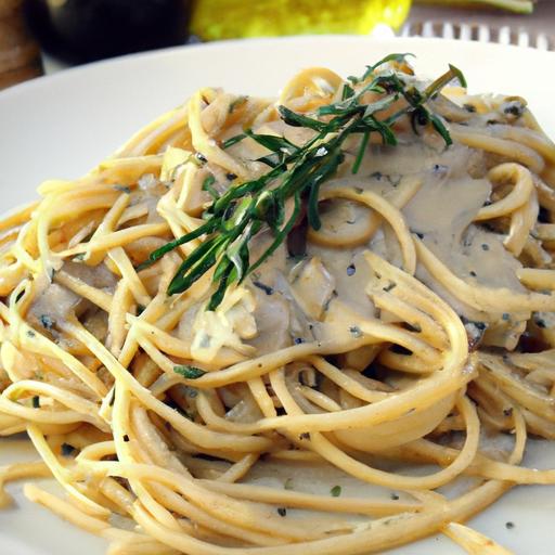 linguine with tahini sauce