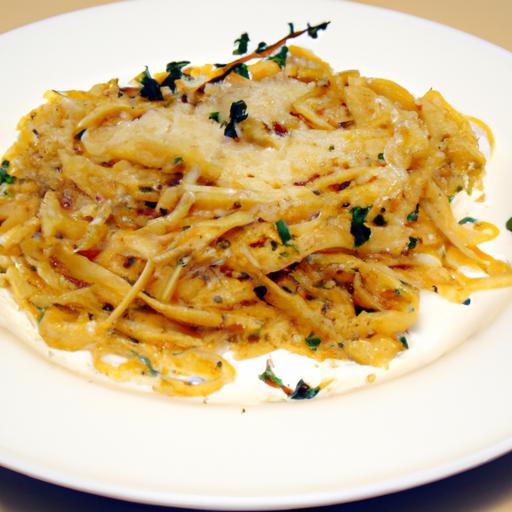 linguine with truffle oil and parmesan