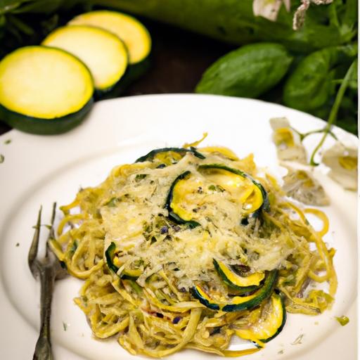 linguine with zucchini and mint