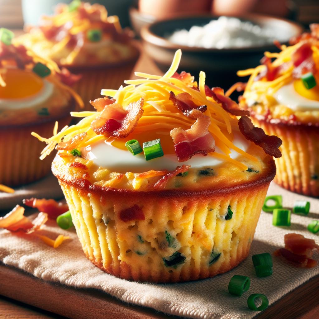 Loaded Bacon and Egg Hash Brown Muffins