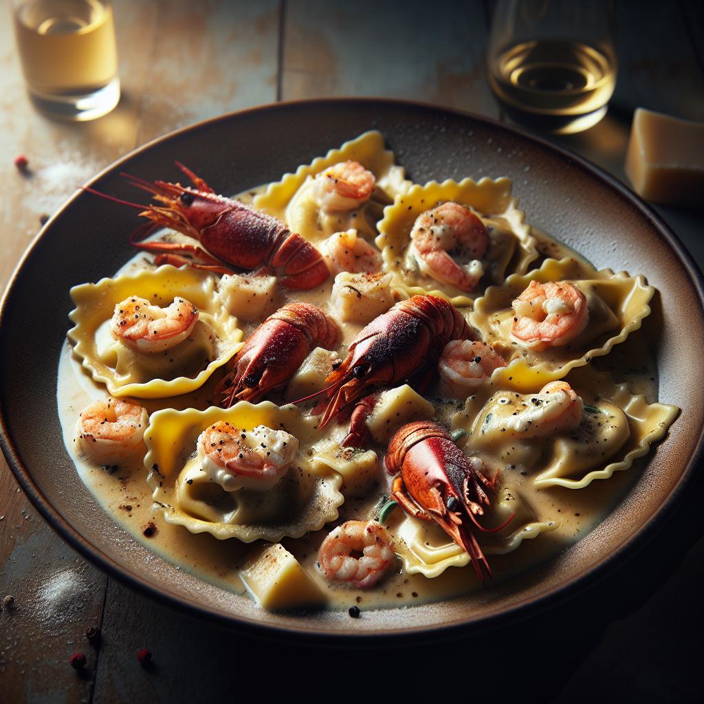 lobster and shrimp ravioli