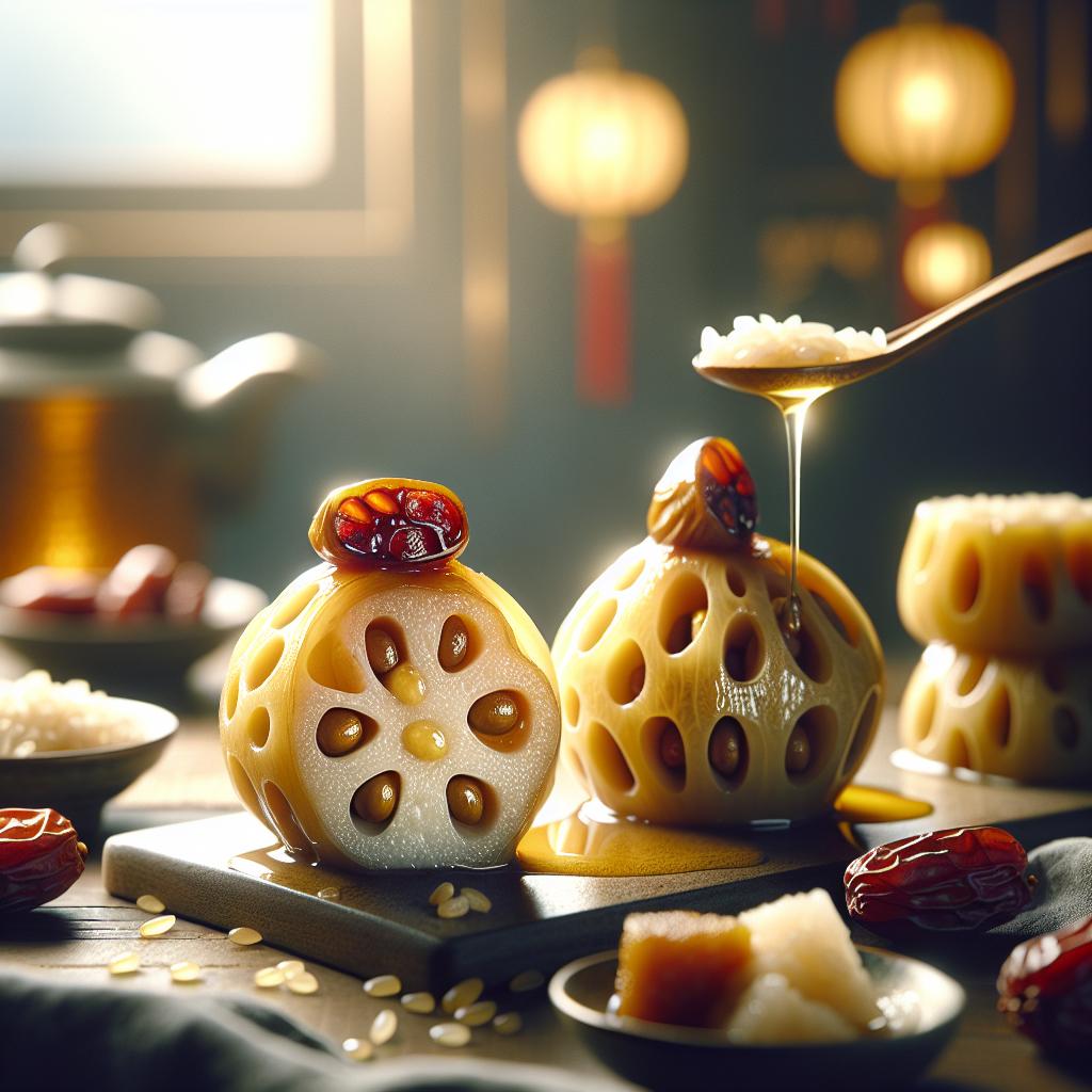 Lotus Root Stuffed with Glutinous Rice