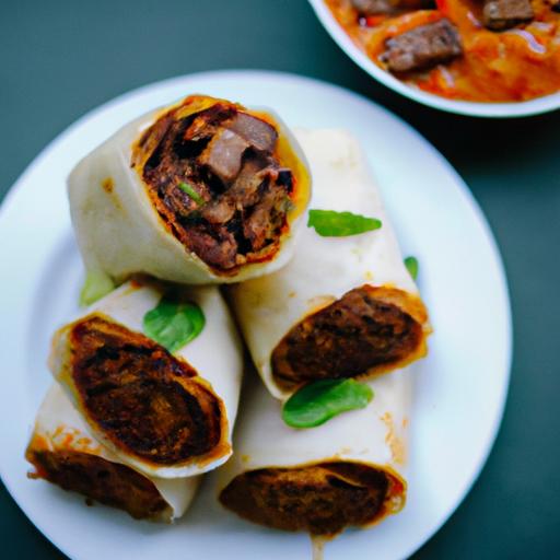 Malaysian Rendang Beef Wraps