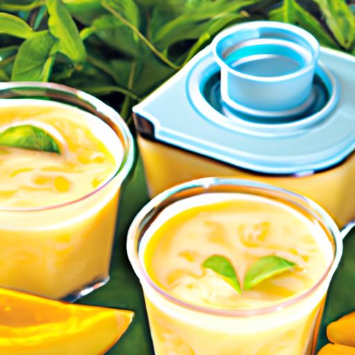 mango and coconut milk pudding