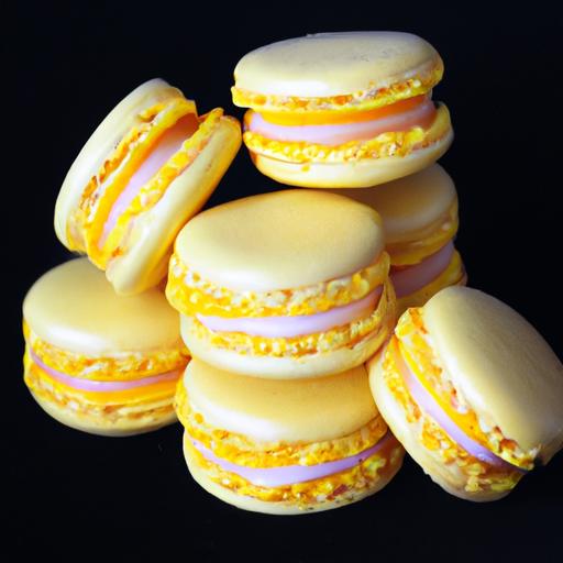 mango macarons