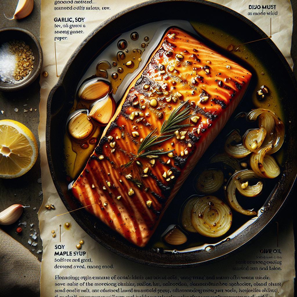 maple mustard glazed salmon